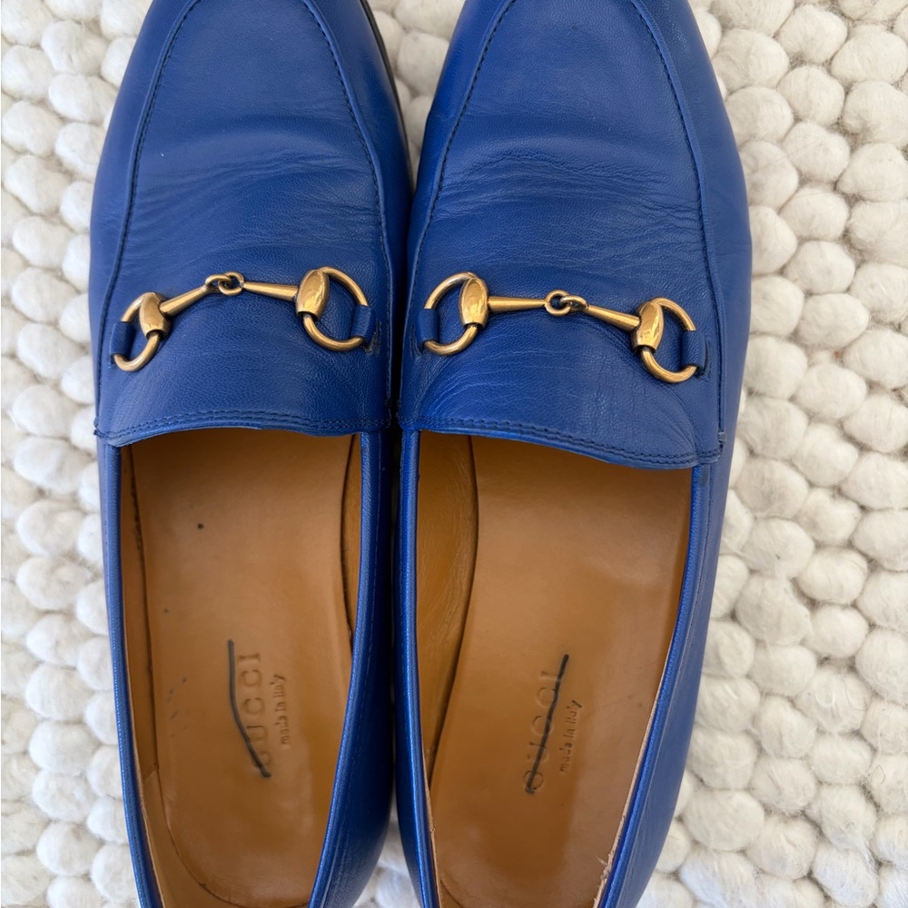 Authentic Women’s Gucci Jordaan Royal Blue Loafers